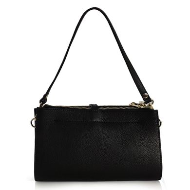 Женская средняя черная кожаная сумка через плечо Grays F-FL-BB-7090A Черный