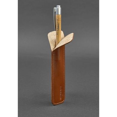 Натуральный кожаный чехол для ручки 2.0 Светло-коричневый Blanknote BN-CR-2-k