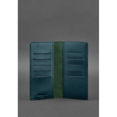 Натуральне шкіряне портмоне-купюрник 11.0 зелене Blanknote BN-PM-11-malachite