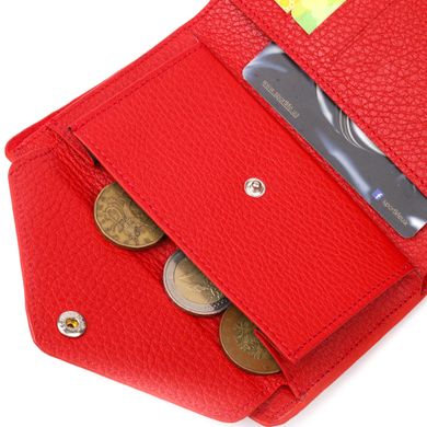 Лакированный горизонтальный женский кошелек с монетницей из натуральной кожи под крокодила KARYA 21073 Бордовый