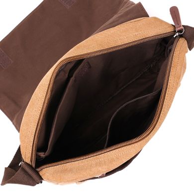 Текстильна сумка для ноутбука 13 дюймів через плече Vintage 20190 Коричнева