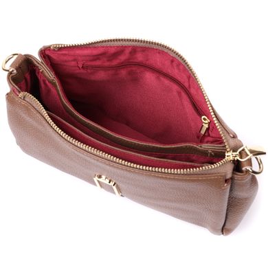 Жіноча стильна сумка через плече з натуральної шкіри Vintage 22288 Бежева