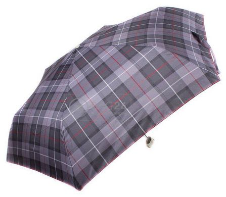 Чоловіча полегшена компактна парасолька, механічна HAPPY RAIN U63959-grey-kletka, Сірий