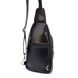 Слинг мини-рюкзак на моношлейке TARWA из натуральной телячьей кожи GA-6101-3md Черный
