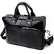 Красива чоловіча сумка-портфель із фактурної шкіри KARYA 20873 Чорний