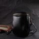 Небольшая сумка интересного формата из мягкой натуральной кожи Vintage 22338 Черная
