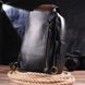 Превосходная сумка мужская через плечо из натуральной гладкой кожи 21286 Vintage Черная