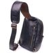 Надзвичайна сумка чоловіча через плече із натуральної гладкої шкіри 21286 Vintage Чорна