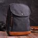 Рюкзак для мужчин из плотного текстиля Vintage 22182 Черный