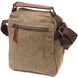 Тканевая мужская сумка из плотного текстиля 21227 Vintage Оливковая