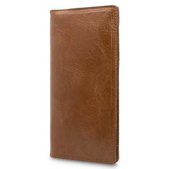 Бурштиновий шкіряний гаманець з натуральної глянсової шкіри