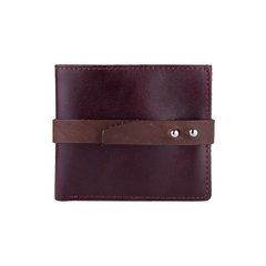 Удобный маленький бумажник на кобурном винте с натуральной кожи фиолетового цвета