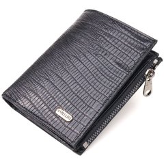 Фактурний вертикальний гаманець з натуральної шкіри CANPELLINI 21672 Чорний