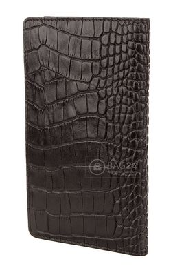 Гаманець чорного кольору зі шкіри під крокодила Handmade