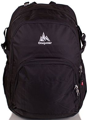 Відмінний чоловічий рюкзак чорного кольору ONEPOLAR W1988-black, Чорний