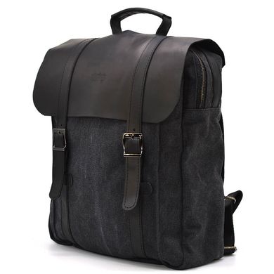 Сумка рюкзак для ноутбука із канвас TARWA RAG-3420-3md сіра з чорним Чорний