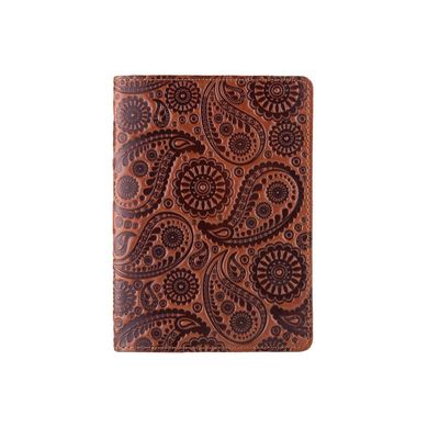 Обкладинка для паспорта ручної роботи кольору глини, колекція "Buta Art"