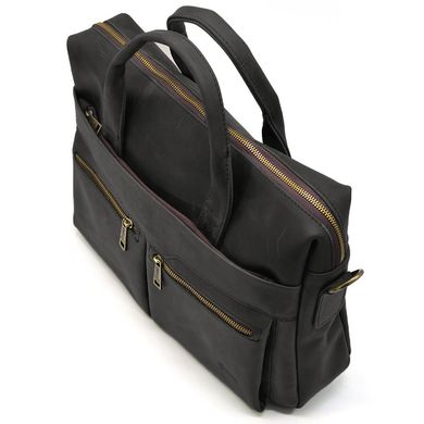 Мужская черная кожаная сумка для ноутбука RA-7122-3md TARWA Черный