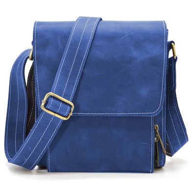 Шкіряна сумка-планшет через плече RU-3027-4lx бренду TARWA ульрамарин Синій