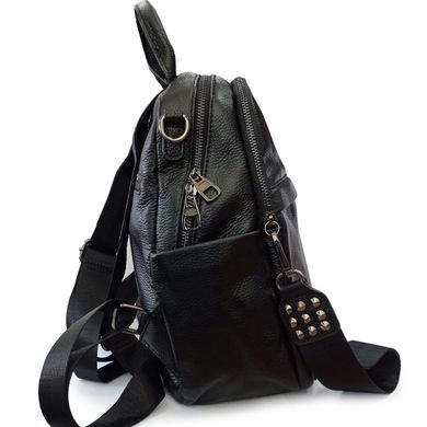 Женский черный кожаный рюкзак Olivia Leather F-FL-NWBP27-010A Черный