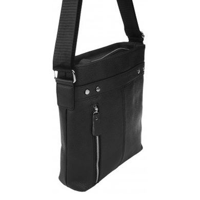 Мужская кожаная сумка Borsa Leather 1t5502m-black