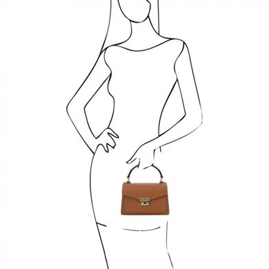 TL141994 TL Bag - небольшая кожаная женская сумка, цвет: Коньяк