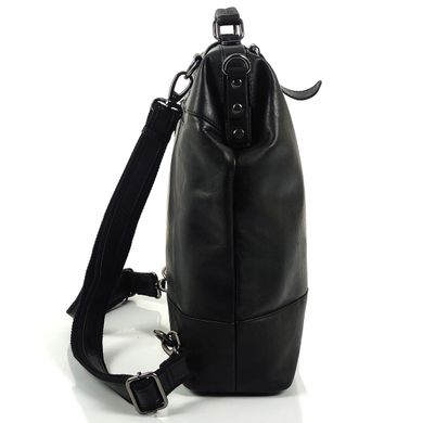 Черный большой кожаный рюкзак Genicci RENE001 Черный