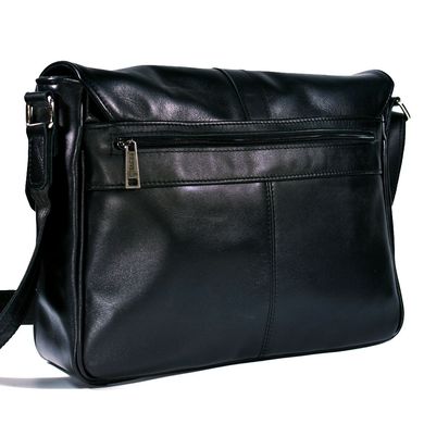 Кожаная мужская сумка через плечо с клапаном TARWA GA-1046-3md Черный