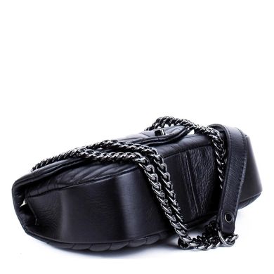 Женская черная кожаная сумка через плечо на цепочке Grays F-S-BB-3388A Черный