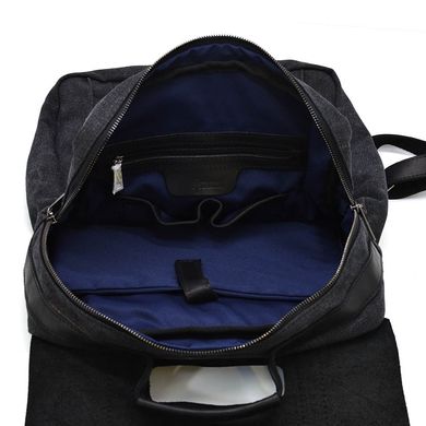 Сумка рюкзак для ноутбука из канвас TARWA RAG-3420-3md серая с черным Черный