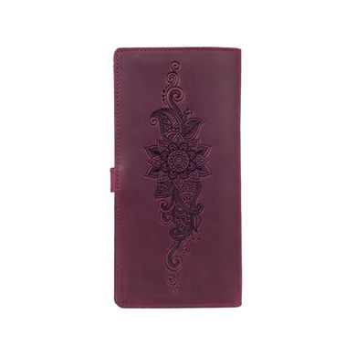 Дизайнерский ергономический кожаный тревел-кейс с фиолетовой матовой кожи, коллекция "Mehendi Classic"