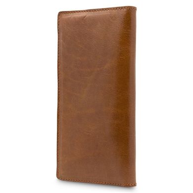Бурштиновий шкіряний гаманець з натуральної глянсової шкіри