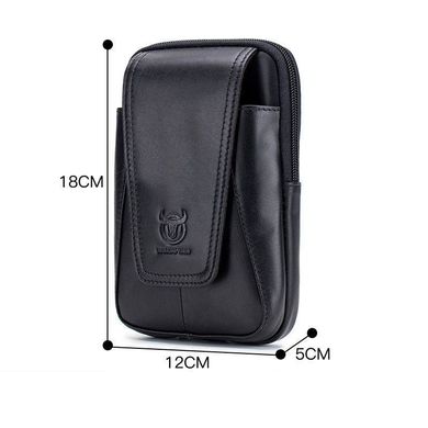 Напоясна сумка Bull T3322 для смартфона з натуральної шкіри Чорний