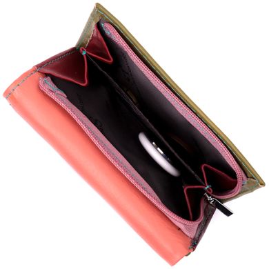 Модный женский кошелек из качественной натуральной кожи ST Leather 19464 Разноцветный