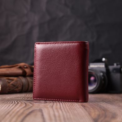 Невеликий жіночий гаманець з монетницею з натуральної шкіри ST Leather 22544 Бордовий