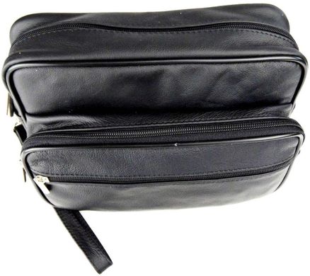 Кожаная мужская сумка-барсетка 61918 Kamil-1 черная