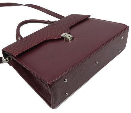 Женская деловая сумка, портфель из эко кожи Arwena бордовая