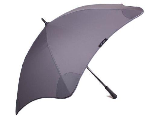 Протиштормова парасолька-тростина чоловіча механічна з великим куполом BLUNT (Блант) Bl-classic-charcoal Сіра