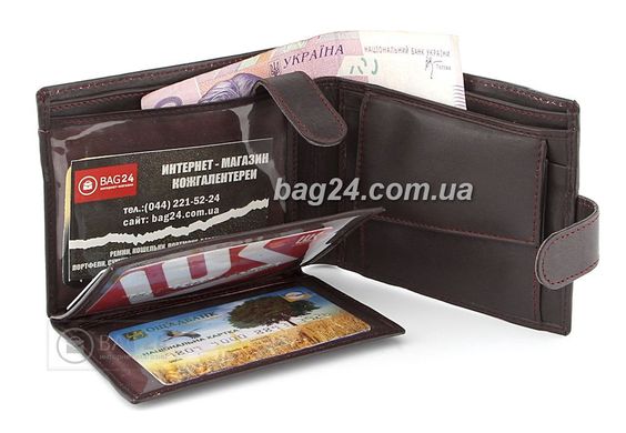 Надежный кожаный мужской бумажник WALLACE, Коричневый
