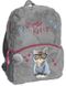 Плюшевый детский рюкзак для девочки 10L Paso серый