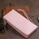 Гаманець-клатч зі шкіри з кишенею для мобільного ST Leather 19313 Рожевий