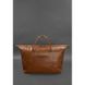 Натуральная кожаная дорожная сумка светло-коричневая Краст Blanknote BN-BAG-41-k