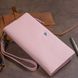 Гаманець-клатч зі шкіри з кишенею для мобільного ST Leather 19313 Рожевий