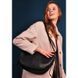 Сумка Круассан (кожа crazy horse) графит - черная Blanknote BN-BAG-12-g-kr