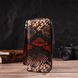 Оригинальный кошелек для женщин из натуральной фактурной кожи с тиснением под змею CANPELLINI 21722 Разноцветный