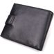 Практичний гаманець для чоловіків горизонтального формату з натуральної гладкої шкіри CANPELLINI 21772 Чорний