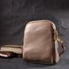 Современная сумка трапеция для женщин из натуральной кожи Vintage 22271 Бежевая