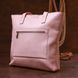 Вместительная кожаная женская сумка-шоппер Shvigel 16356 Розовый