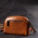 Жіноча шкіряна сумка з глянсовою поверхнею Vintage 22421 Помаранчевий