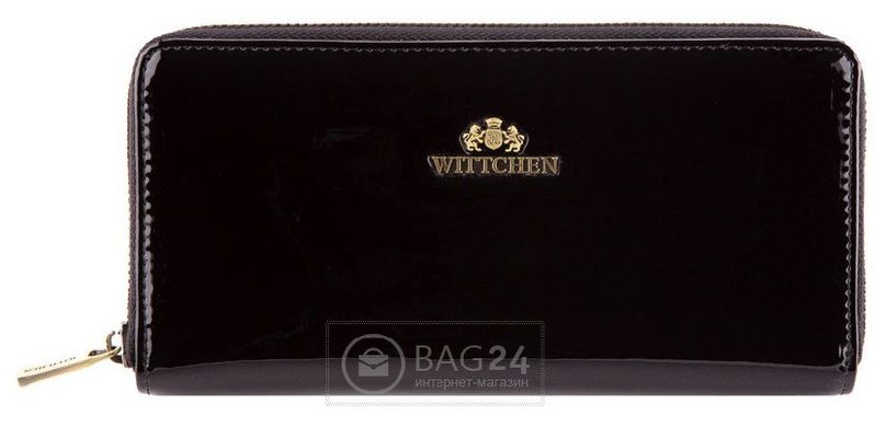 Дуже красивий жіночий гаманець з лакованої шкіри WITTCHEN 25-1-482-1, Чорний